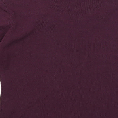 Womens UK Size 12 Sky Purple Basic T-Shirt