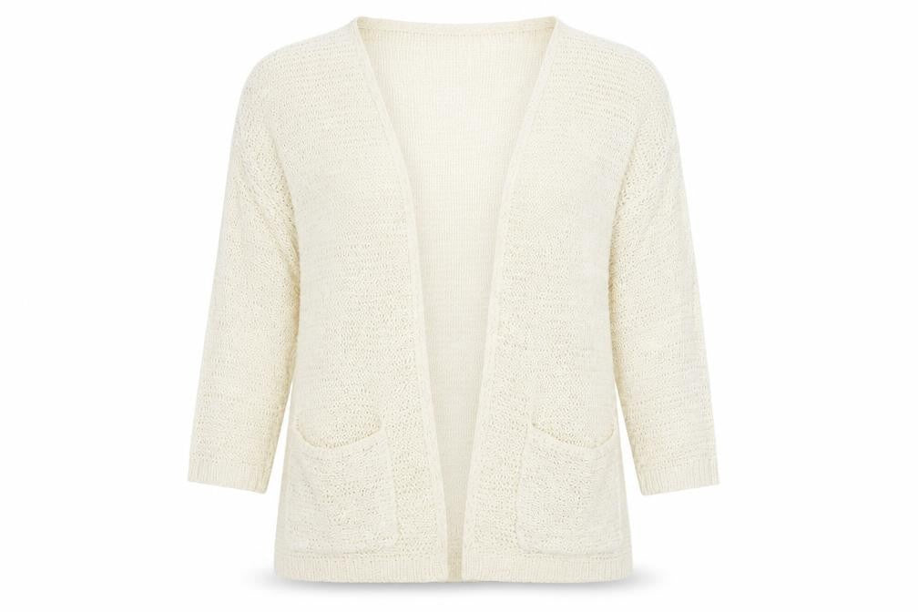 Womens UK Size L H&M Ivory Wrap Jumper