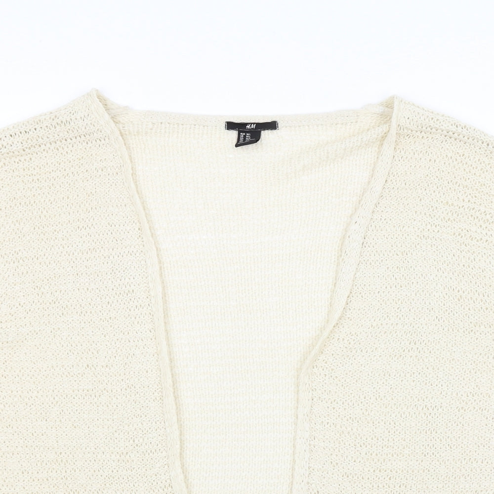 Womens UK Size L H&M Ivory Wrap Jumper