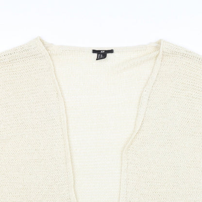 Womens UK Size L H&M Ivory Wrap Jumper