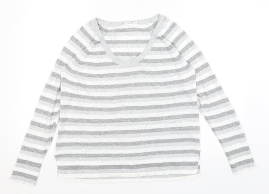 Gap Womens Grey Striped  Pullover Jumper Size M