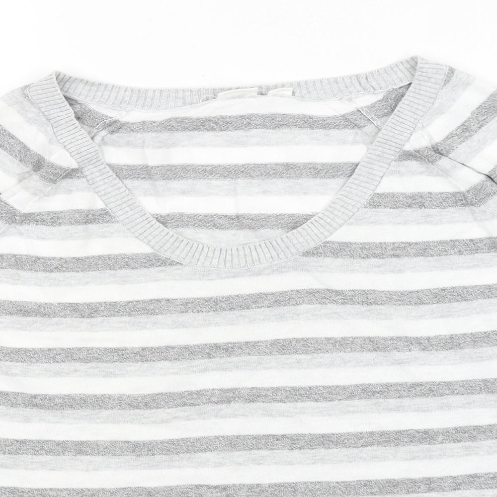 Gap Womens Grey Striped  Pullover Jumper Size M