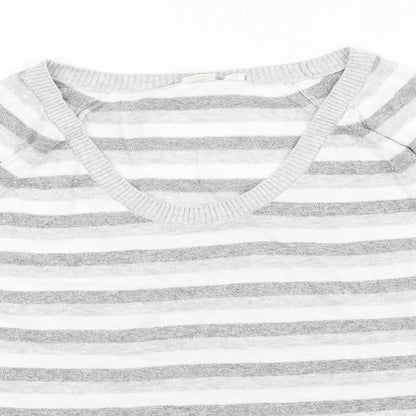Gap Womens Grey Striped  Pullover Jumper Size M