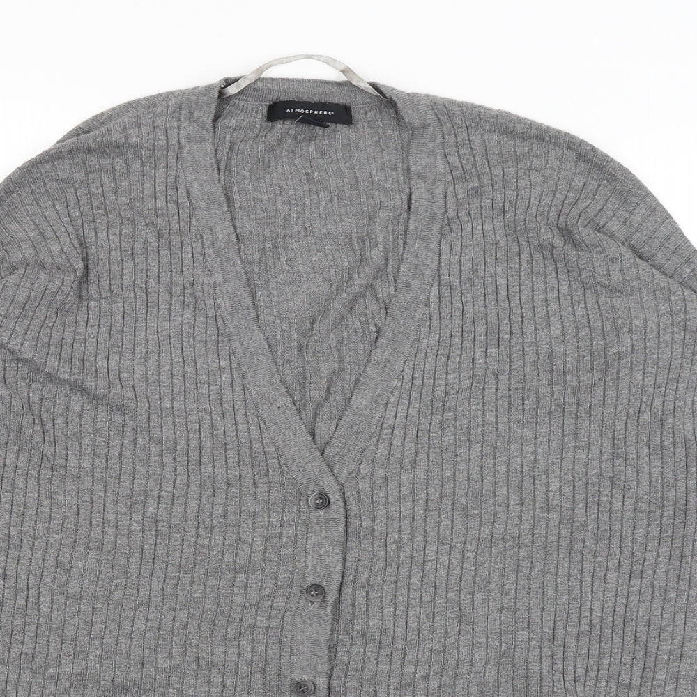 Womens UK Size 8 Atmosphere Grey Cardigan Jumper