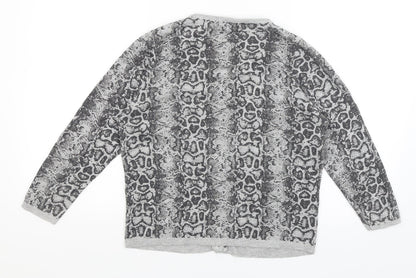 Womens UK Size 12 M&S Silver Cardigan Jumper