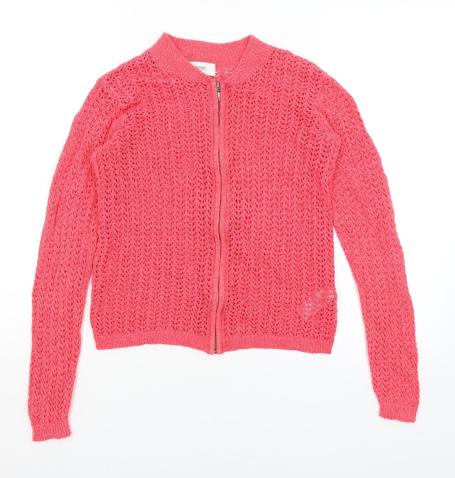 Womens UK Size 8 NEXT Red Full Zip Jumper