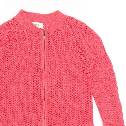 Womens UK Size 8 NEXT Red Full Zip Jumper