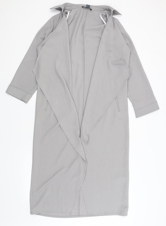 Womens UK Size 10 Atmosphere Grey Wrap Jumper