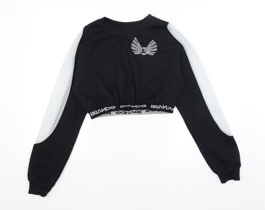 Gildan Womens Black   Pullover Jumper Size S