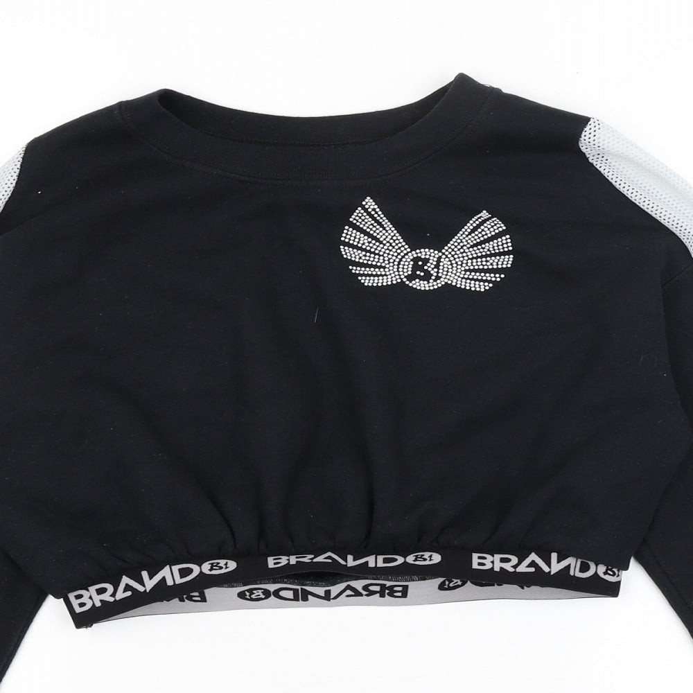 Gildan Womens Black   Pullover Jumper Size S