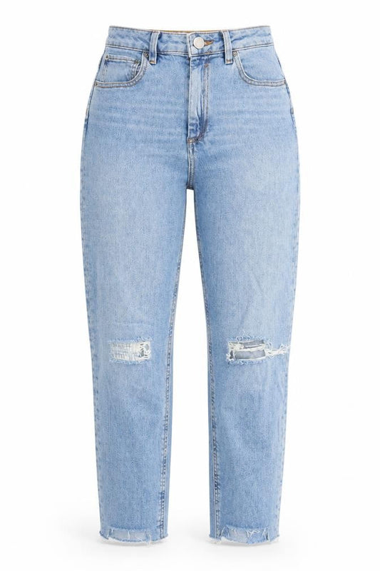 Womens UK Size 27 in ASOS Regular Fit Mom Blue Jeans