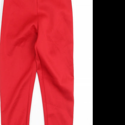 Missguided Womens Red Striped  Trousers  Size 4 L28 in