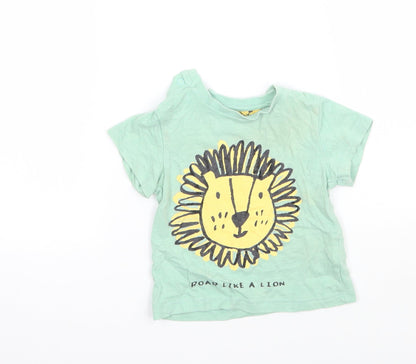 Marks and Spencer Girls Green   Basic T-Shirt Size 6-9 Months