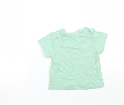 Marks and Spencer Girls Green   Basic T-Shirt Size 6-9 Months