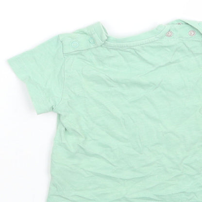 Marks and Spencer Girls Green   Basic T-Shirt Size 6-9 Months