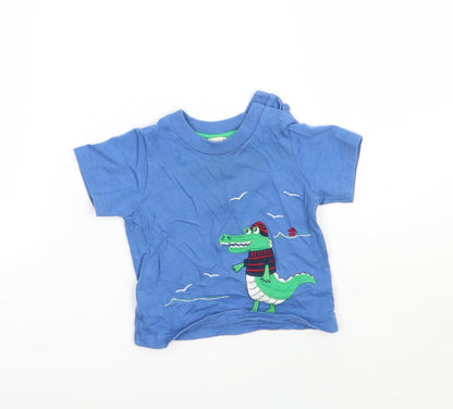 John Lewis Boys Blue   Basic T-Shirt Size 3-6 Months