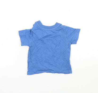 John Lewis Boys Blue   Basic T-Shirt Size 3-6 Months
