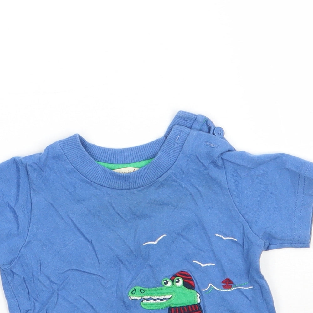 John Lewis Boys Blue   Basic T-Shirt Size 3-6 Months