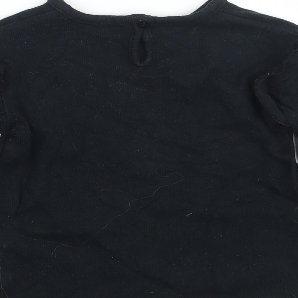 George Boys Black   Basic T-Shirt Size 9-12 Months