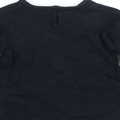 George Boys Black   Basic T-Shirt Size 9-12 Months