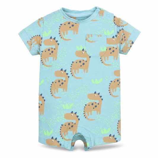 Marks and Spencer Boys Green Floral  Babygrow One-Piece Size 0-3 Months