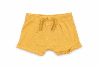 Front view of Tu girls’ yellow cropped trousers size newborn