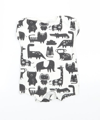 NEXT Baby White Geometric  Babygrow One-Piece Size 0-3 Months