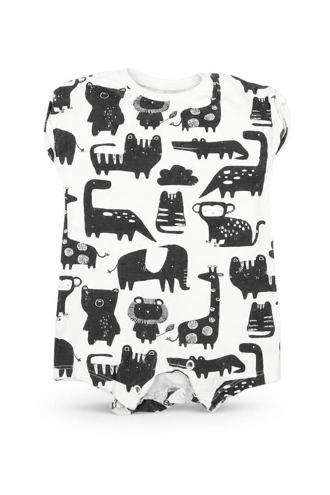 Next Baby White Geometric  Babygrow One-Piece Size 0-3 Months