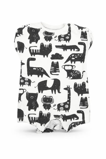 Next Baby White Geometric  Babygrow One-Piece Size 0-3 Months
