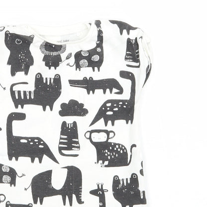 NEXT Baby White Geometric  Babygrow One-Piece Size 0-3 Months