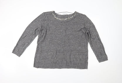 Womens UK Size XL CANDA Grey Pullover Jumper