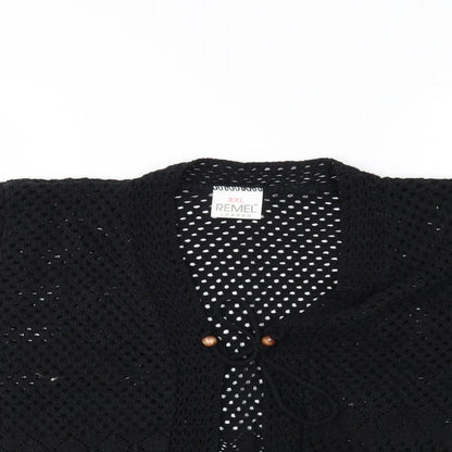 Womens UK Size 2XL Remel London Black Cardigan Jumper