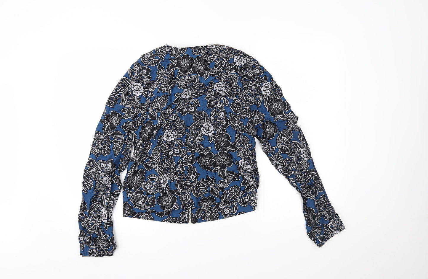 Primark Womens Blue Floral  Jacket Blazer Size 12