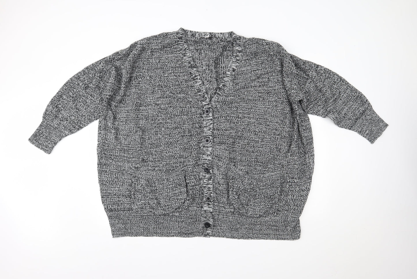 Womens UK Size L Simply Be Grey Cardigan Jumper
