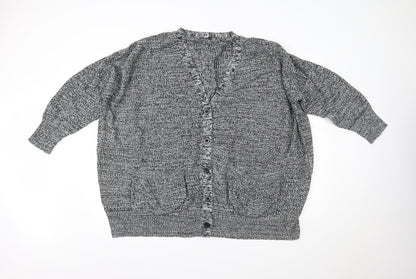 Womens UK Size L Simply Be Grey Cardigan Jumper