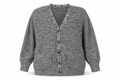 Womens UK Size L Simply Be Grey Cardigan Jumper
