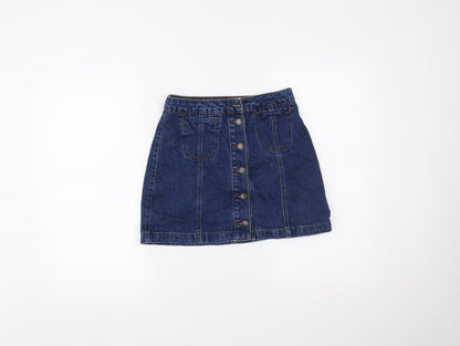 Womens UK Size 25 in Topshop Maxi Denim Skirt