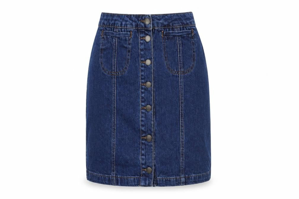 Womens UK Size 25 in Topshop Maxi Denim Skirt