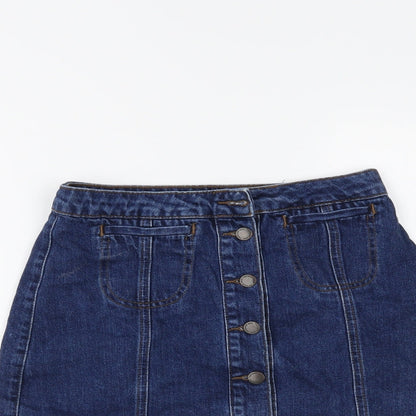 Womens UK Size 25 in Topshop Maxi Denim Skirt