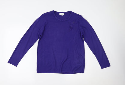 Fay Louise Womens Purple   Pullover Jumper Size M