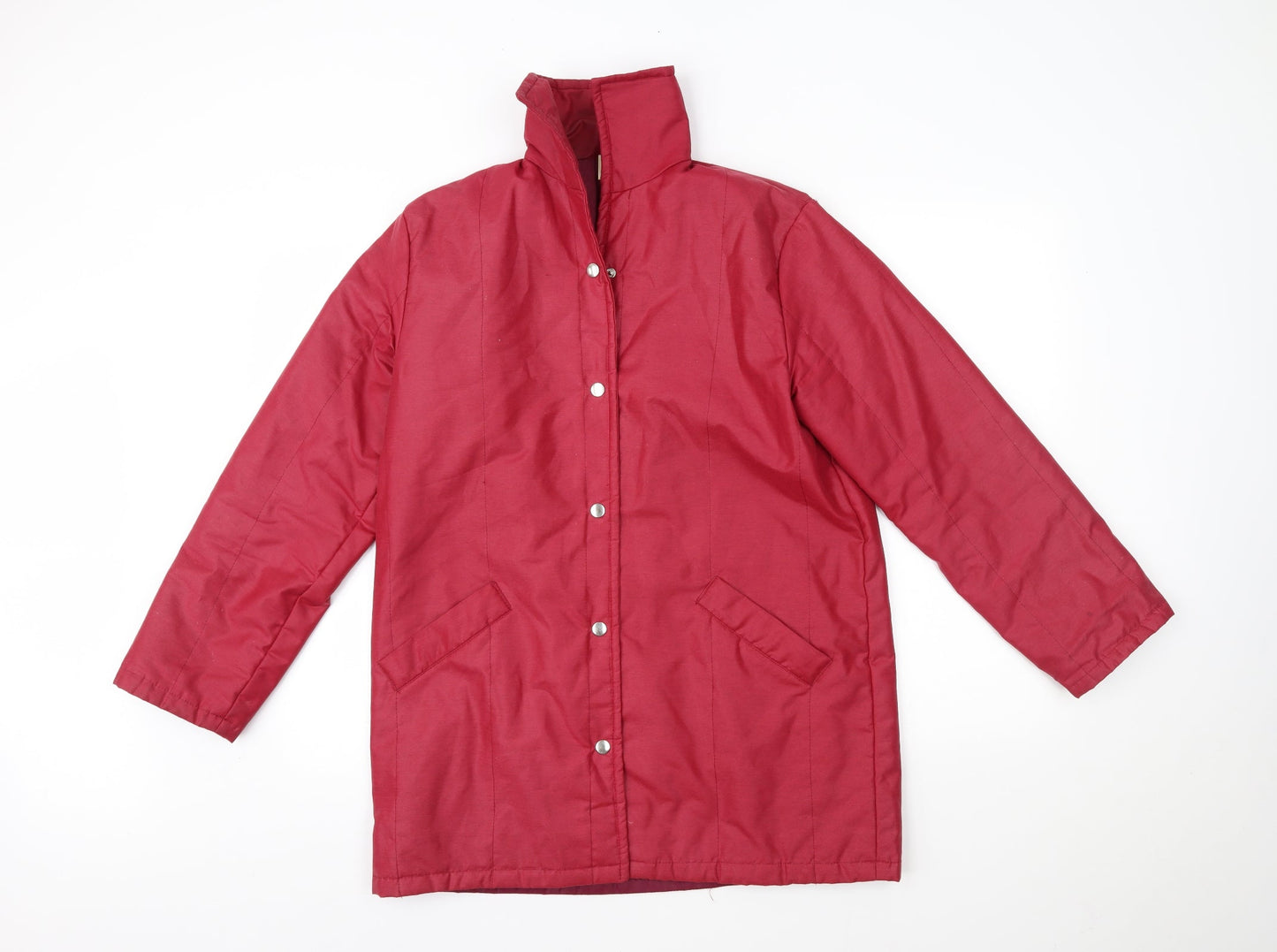 Womens UK Size 14 Preworn Red Overcoat