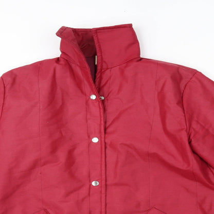 Womens UK Size 14 Preworn Red Overcoat
