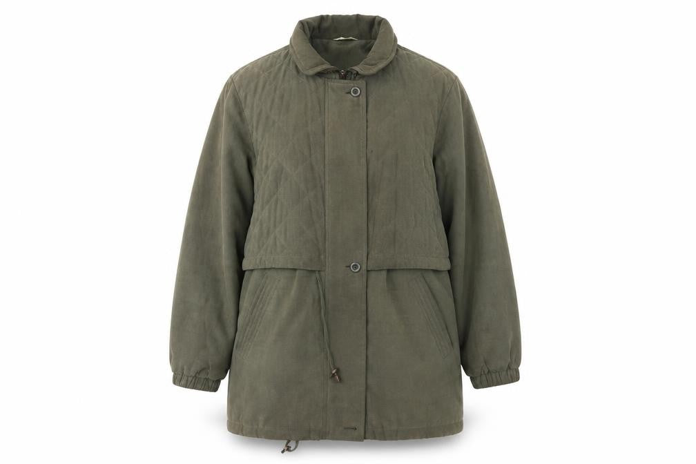 Womens UK Size 16 CANDA Green Overcoat
