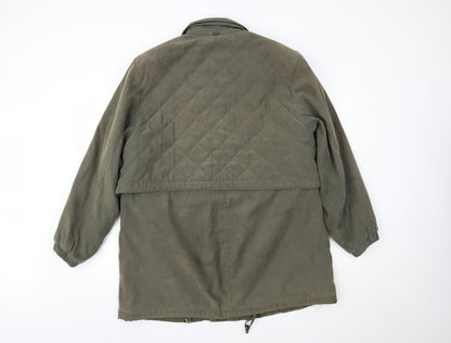 Womens UK Size 16 CANDA Green Overcoat