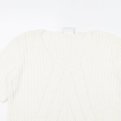 Womens UK Size 12 DELMOD Ivory Pullover Jumper