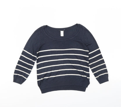 Womens UK Size XS Preworn Blue Pullover Jumper