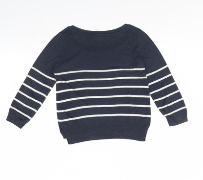 Womens UK Size XS Preworn Blue Pullover Jumper