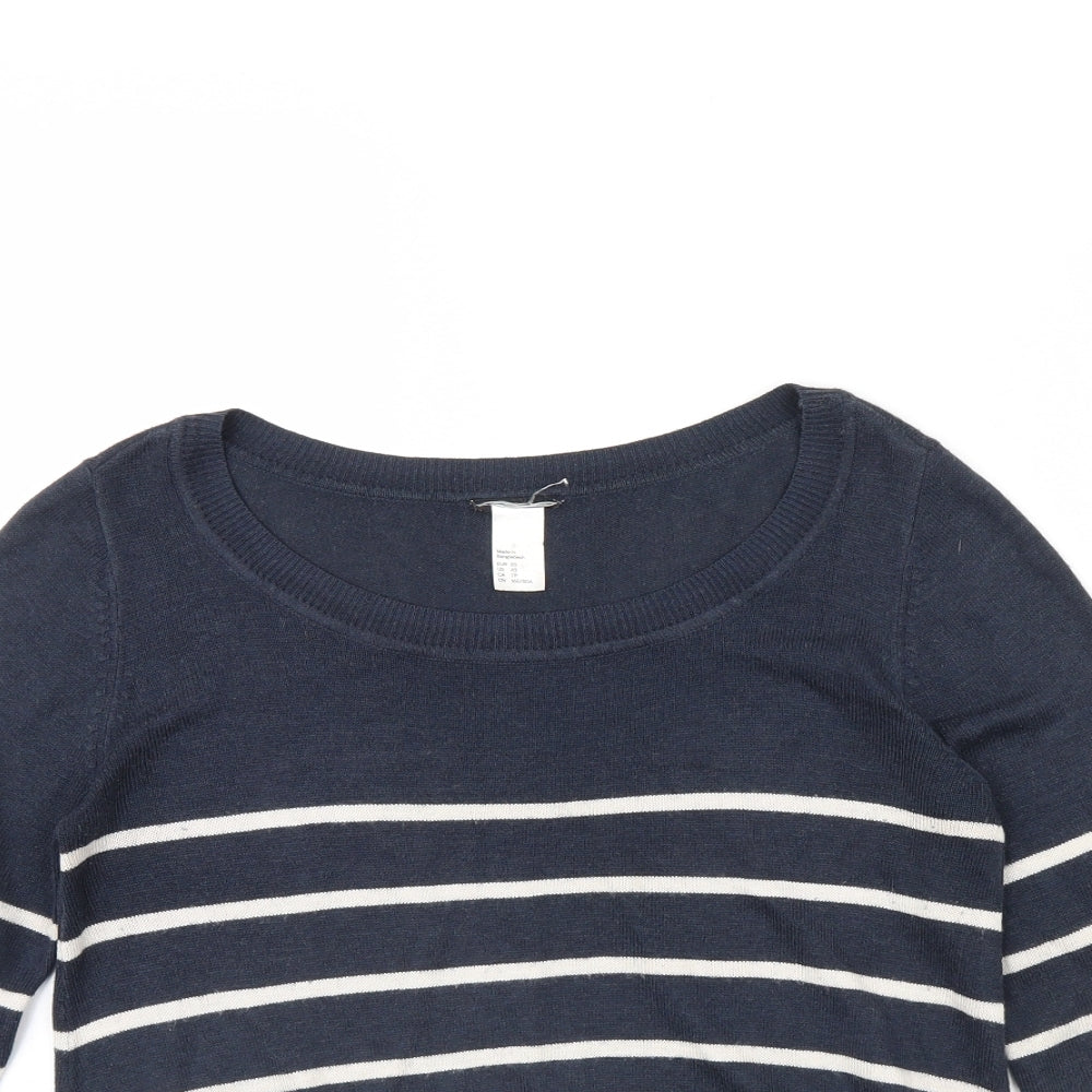 Womens UK Size XS Preworn Blue Pullover Jumper
