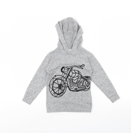Blue Zoo Girls Grey   Pullover Hoodie Size 4 Years  - motorbike