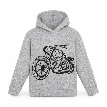 Blue Zoo Girls Grey   Pullover Hoodie Size 4 Years  - motorbike